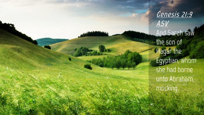 Picture 04 - Genesis 21:9 ASV Desktop Wallpaper - And Sarah saw the son of Hagar the Egyptian, whom - Desktop Bible Verse Wallpaper
