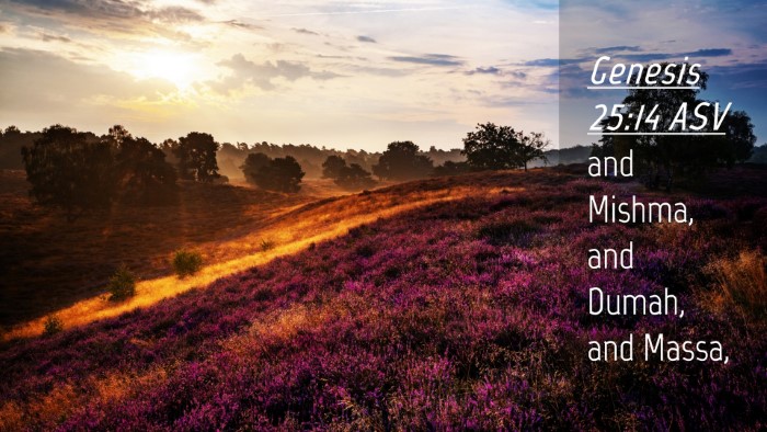 Picture 04 - Genesis 25:14 ASV Desktop Wallpaper - and Mishma, and Dumah, and - Desktop Bible Verse Wallpaper