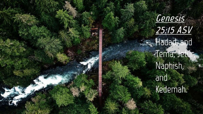 Picture 04 - Genesis 25:15 ASV Desktop Wallpaper - Hadad, and Tema, Jetur, Naphish, and - Desktop Bible Verse Wallpaper