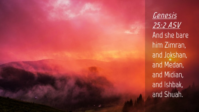 Picture 04 - Genesis 25:2 ASV Desktop Wallpaper - And she bare him Zimran, and Jokshan, and Medan, - Desktop Bible Verse Wallpaper