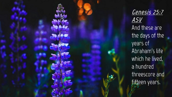 Picture 04 - Genesis 25:7 ASV Desktop Wallpaper - And these are the days of the years of Abraham's - Desktop Bible Verse Wallpaper