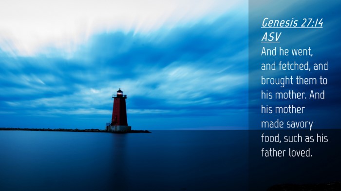 Picture 04 - Genesis 27:14 ASV Desktop Wallpaper - And he went, and fetched, and brought them to his - Desktop Bible Verse Wallpaper