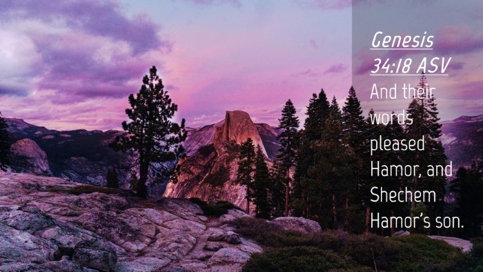 Picture 04 - Genesis 34:18 ASV Desktop Wallpaper - And their words pleased Hamor, and Shechem - Desktop Bible Verse Wallpaper