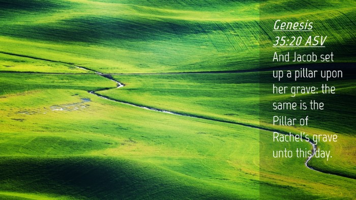 Picture 04 - Genesis 35:20 ASV Desktop Wallpaper - And Jacob set up a pillar upon her grave: the - Desktop Bible Verse Wallpaper