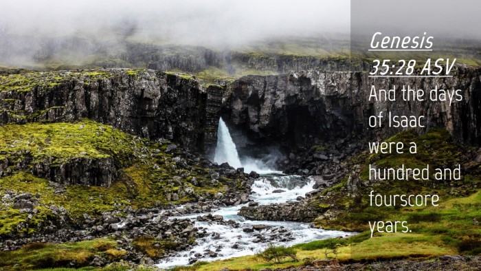 Picture 04 - Genesis 35:28 ASV Desktop Wallpaper - And the days of Isaac were a hundred and - Desktop Bible Verse Wallpaper