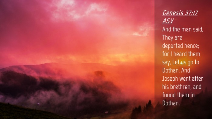 Picture 04 - Genesis 37:17 ASV Desktop Wallpaper - And the man said, They are departed hence; for I - Desktop Bible Verse Wallpaper