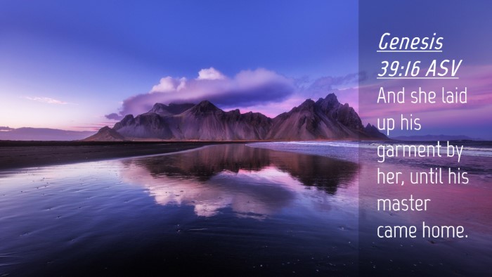 Picture 04 - Genesis 39:16 ASV Desktop Wallpaper - And she laid up his garment by her, until his - Desktop Bible Verse Wallpaper