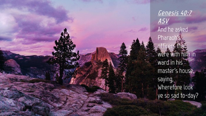 Picture 04 - Genesis 40:7 ASV Desktop Wallpaper - And he asked Pharaoh's officers that were with - Desktop Bible Verse Wallpaper