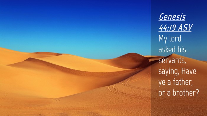 Picture 04 - Genesis 44:19 ASV Desktop Wallpaper - My lord asked his servants, saying, Have ye a - Desktop Bible Verse Wallpaper