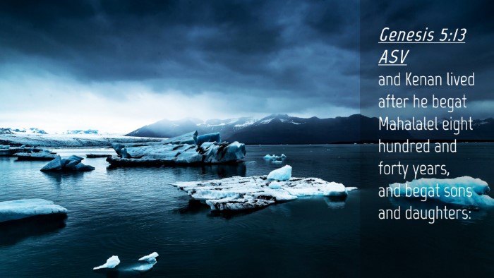 Picture 04 - Genesis 5:13 ASV Desktop Wallpaper - and Kenan lived after he begat Mahalalel eight - Desktop Bible Verse Wallpaper