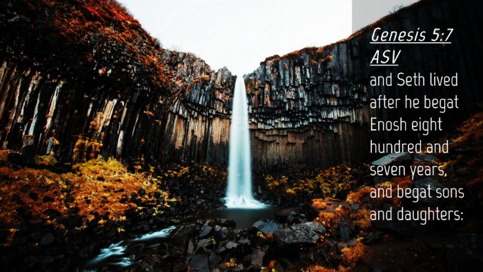 Picture 04 - Genesis 5:7 ASV Desktop Wallpaper - and Seth lived after he begat Enosh eight hundred - Desktop Bible Verse Wallpaper