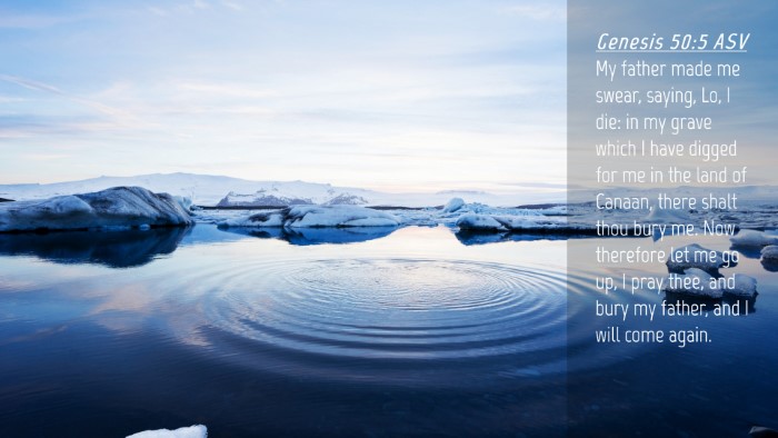 Picture 04 - Genesis 50:5 ASV Desktop Wallpaper - My father made me swear, saying, Lo, I die: in my - Desktop Bible Verse Wallpaper
