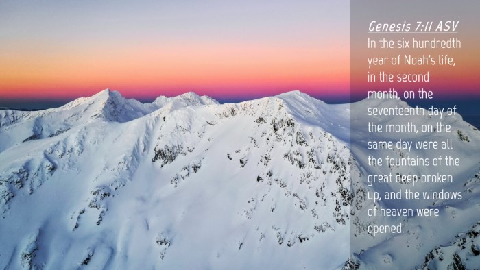 Picture 04 - Genesis 7:11 ASV Desktop Wallpaper - In the six hundredth year of Noah's life, in the - Desktop Bible Verse Wallpaper