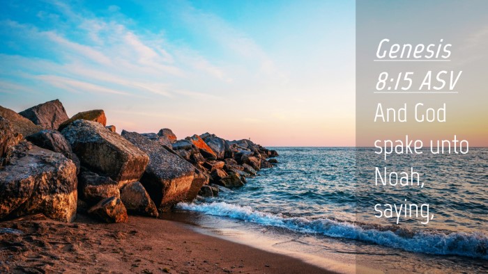 Picture 04 - Genesis 8:15 ASV Desktop Wallpaper - And God spake unto Noah, - Desktop Bible Verse Wallpaper
