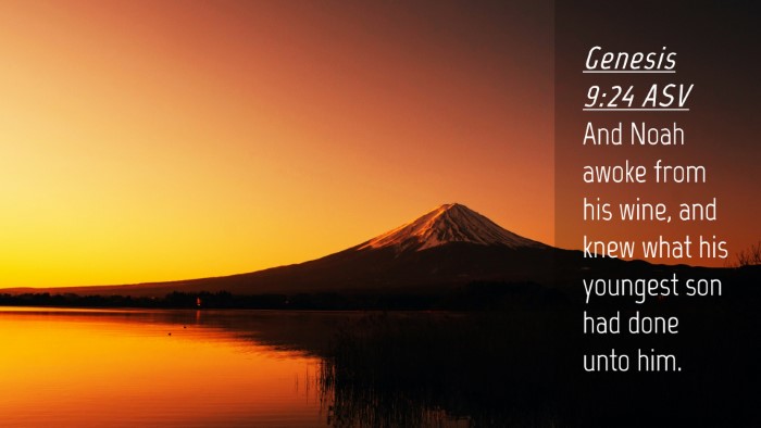 Picture 04 - Genesis 9:24 ASV Desktop Wallpaper - And Noah awoke from his wine, and knew what his - Desktop Bible Verse Wallpaper