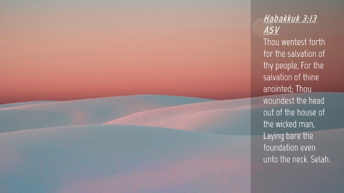Picture 04 - Habakkuk 3:13 ASV Desktop Wallpaper - Thou wentest forth for the salvation of thy - Desktop Bible Verse Wallpaper
