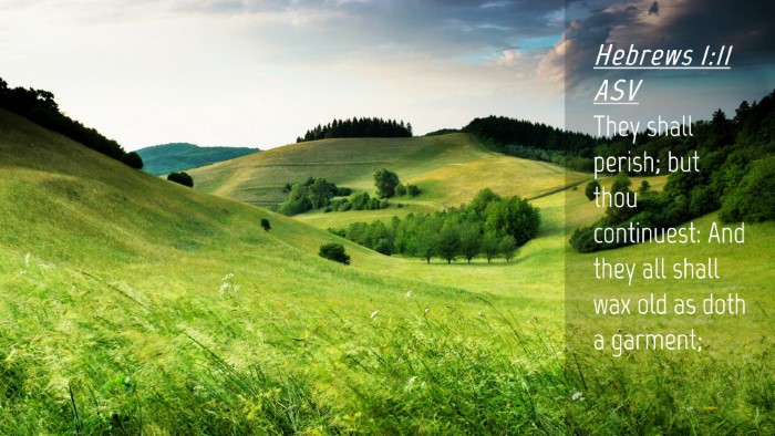 Picture 04 - Hebrews 1:11 ASV Desktop Wallpaper - They shall perish; but thou continuest: And they - Desktop Bible Verse Wallpaper