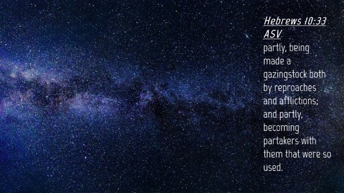 Picture 04 - Hebrews 10:33 ASV Desktop Wallpaper - partly, being made a gazingstock both by - Desktop Bible Verse Wallpaper