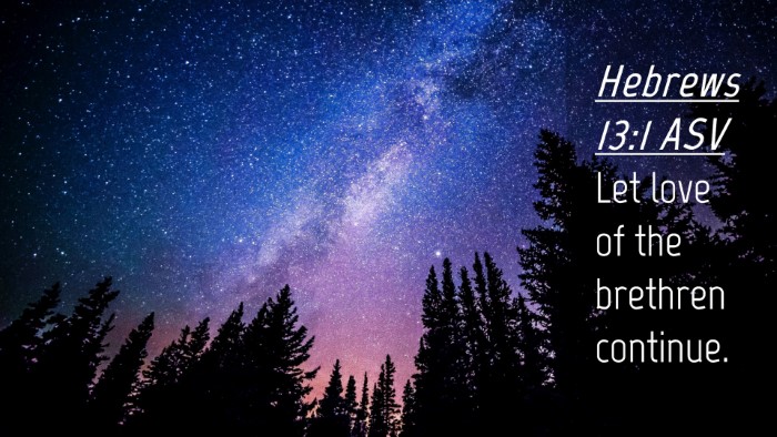 Picture 04 - Hebrews 13:1 ASV Desktop Wallpaper - Let love of the brethren - Desktop Bible Verse Wallpaper