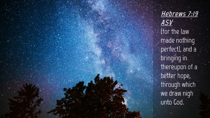 Picture 04 - Hebrews 7:19 ASV Desktop Wallpaper - (for the law made nothing perfect), and a - Desktop Bible Verse Wallpaper