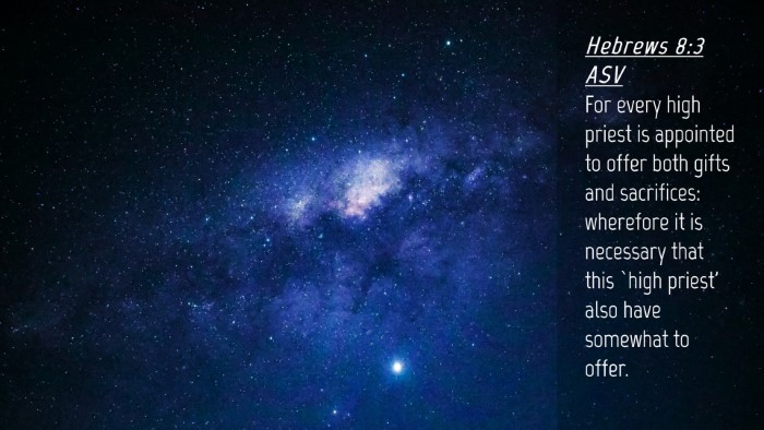 Picture 04 - Hebrews 8:3 ASV Desktop Wallpaper - For every high priest is appointed to offer both - Desktop Bible Verse Wallpaper