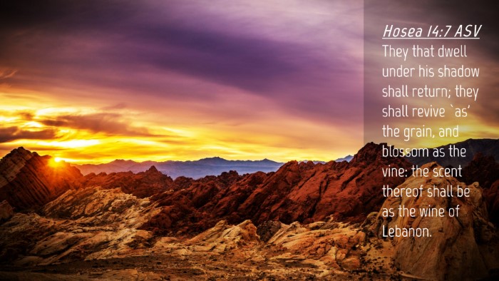 Picture 04 - Hosea 14:7 ASV Desktop Wallpaper - They that dwell under his shadow shall return; - Desktop Bible Verse Wallpaper