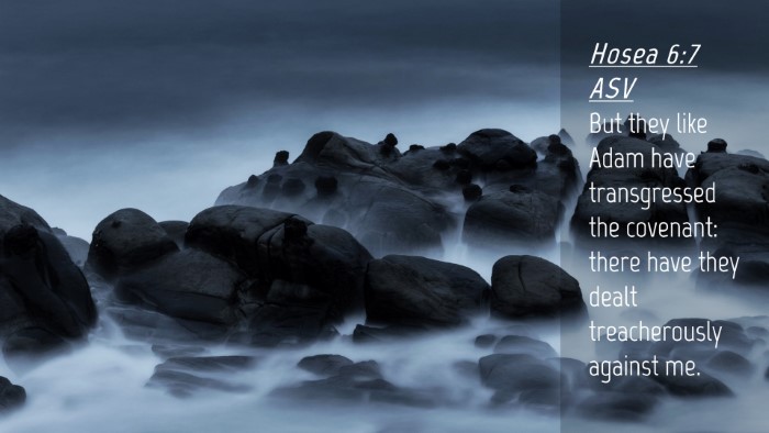 Picture 04 - Hosea 6:7 ASV Desktop Wallpaper - But they like Adam have transgressed the - Desktop Bible Verse Wallpaper