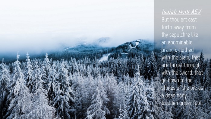 Picture 04 - Isaiah 14:19 ASV Desktop Wallpaper - But thou art cast forth away from thy sepulchre - Desktop Bible Verse Wallpaper