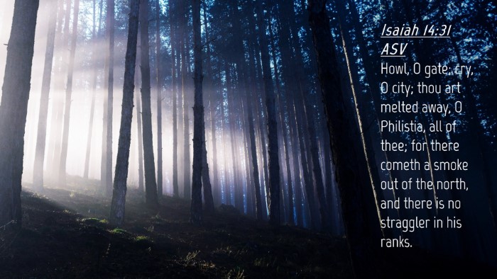 Picture 04 - Isaiah 14:31 ASV Desktop Wallpaper - Howl, O gate; cry, O city; thou art melted away, - Desktop Bible Verse Wallpaper