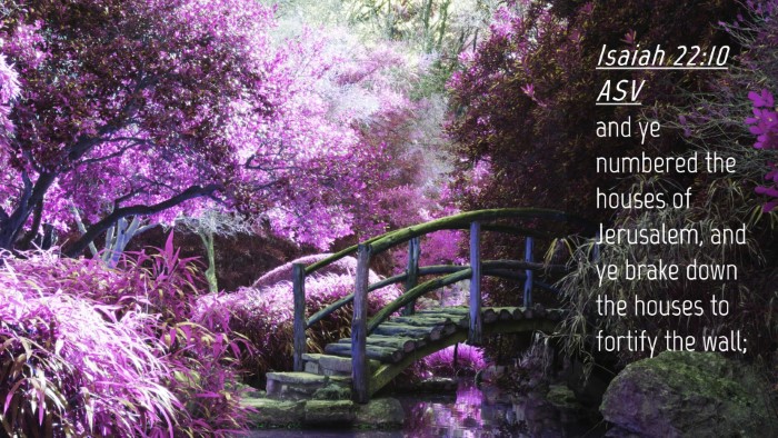 Picture 04 - Isaiah 22:10 ASV Desktop Wallpaper - and ye numbered the houses of Jerusalem, and ye - Desktop Bible Verse Wallpaper