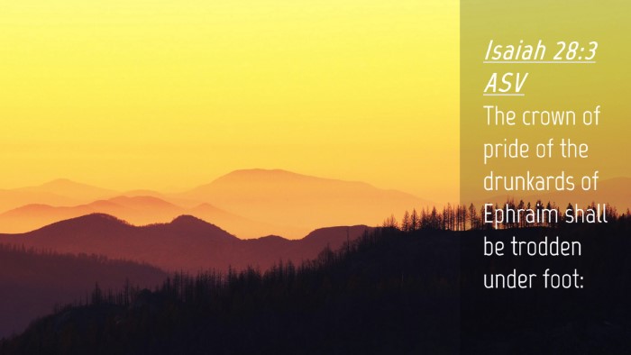 Picture 04 - Isaiah 28:3 ASV Desktop Wallpaper - The crown of pride of the drunkards of Ephraim - Desktop Bible Verse Wallpaper