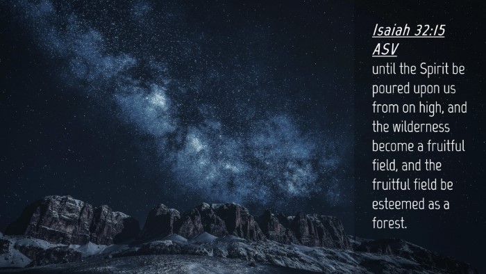 Picture 04 - Isaiah 32:15 ASV Desktop Wallpaper - until the Spirit be poured upon us from on high, - Desktop Bible Verse Wallpaper