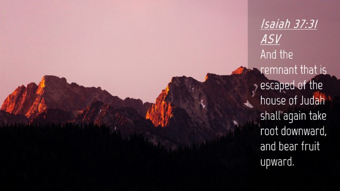 Picture 04 - Isaiah 37:31 ASV Desktop Wallpaper - And the remnant that is escaped of the house of - Desktop Bible Verse Wallpaper