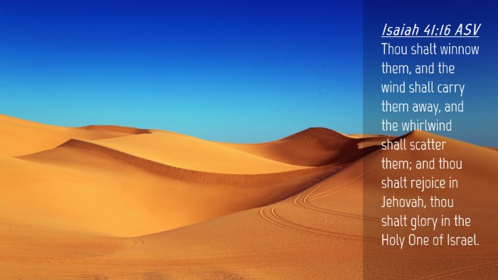 Picture 04 - Isaiah 41:16 ASV Desktop Wallpaper - Thou shalt winnow them, and the wind shall carry - Desktop Bible Verse Wallpaper