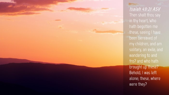 Picture 04 - Isaiah 49:21 ASV Desktop Wallpaper - Then shalt thou say in thy heart, Who hath - Desktop Bible Verse Wallpaper