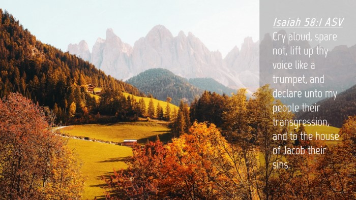 Picture 04 - Isaiah 58:1 ASV Desktop Wallpaper - Cry aloud, spare not, lift up thy voice like a - Desktop Bible Verse Wallpaper