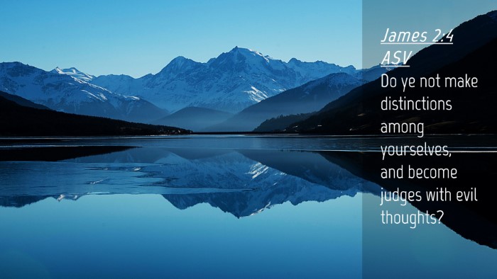 Picture 04 - James 2:4 ASV Desktop Wallpaper - Do ye not make distinctions among yourselves, and - Desktop Bible Verse Wallpaper