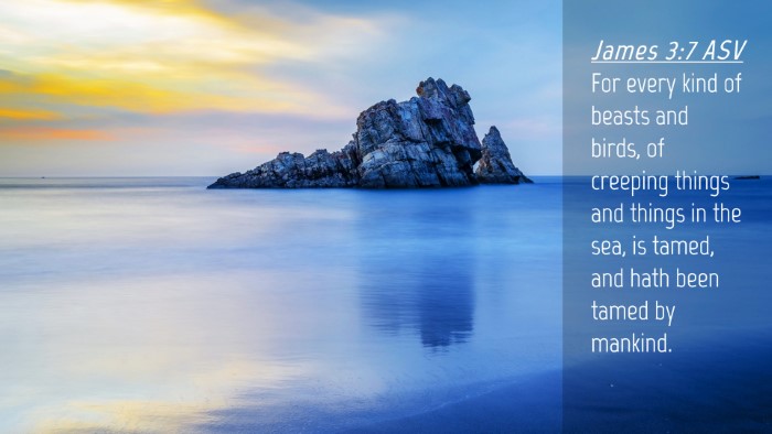 Picture 04 - James 3:7 ASV Desktop Wallpaper - For every kind of beasts and birds, of creeping - Desktop Bible Verse Wallpaper