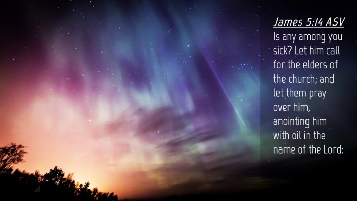Picture 04 - James 5:14 ASV Desktop Wallpaper - Is any among you sick? Let him call for the - Desktop Bible Verse Wallpaper