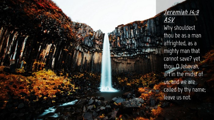 Picture 04 - Jeremiah 14:9 ASV Desktop Wallpaper - Why shouldest thou be as a man affrighted, as a - Desktop Bible Verse Wallpaper