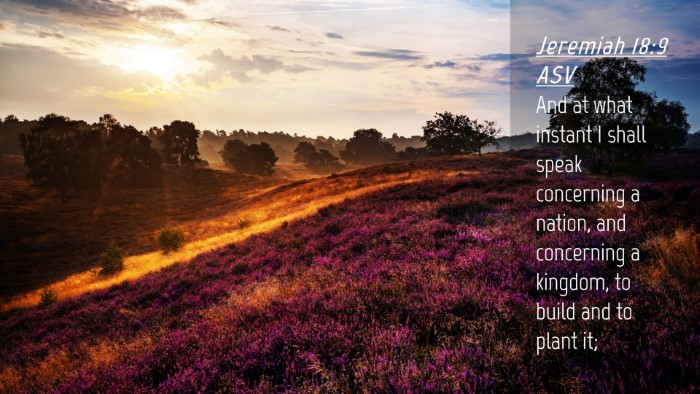 Picture 04 - Jeremiah 18:9 ASV Desktop Wallpaper - And at what instant I shall speak concerning a - Desktop Bible Verse Wallpaper