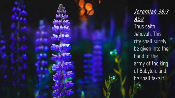 Picture 04 - Jeremiah 38:3 ASV Desktop Wallpaper - Thus saith Jehovah, This city shall surely be - Desktop Bible Verse Wallpaper