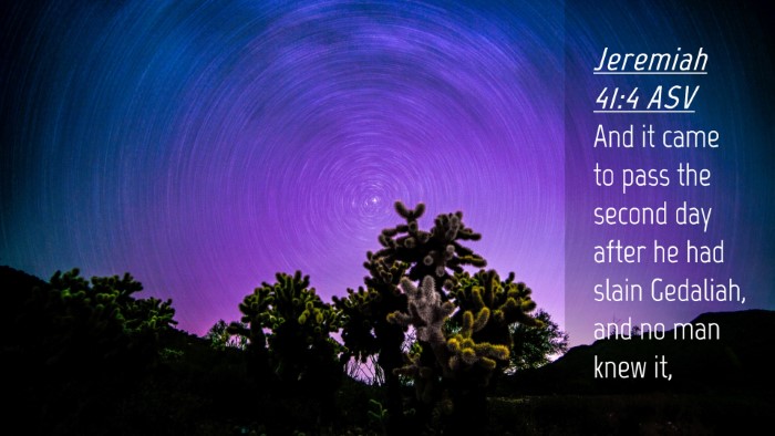 Picture 04 - Jeremiah 41:4 ASV Desktop Wallpaper - And it came to pass the second day after he had - Desktop Bible Verse Wallpaper