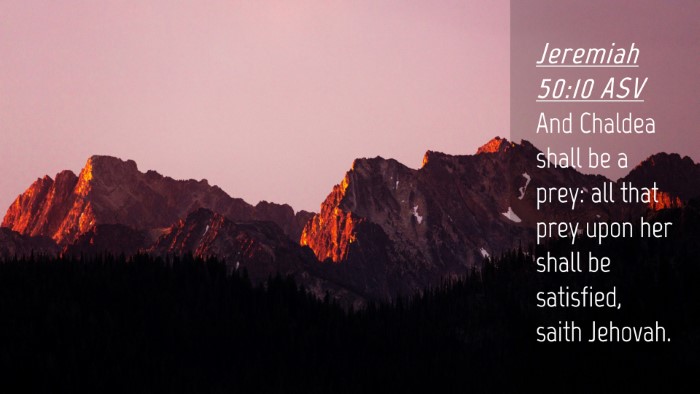 Picture 04 - Jeremiah 50:10 ASV Desktop Wallpaper - And Chaldea shall be a prey: all that prey upon - Desktop Bible Verse Wallpaper