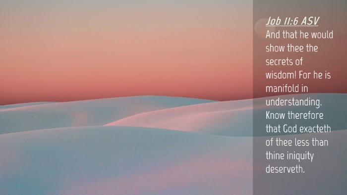 Picture 04 - Job 11:6 ASV Desktop Wallpaper - And that he would show thee the secrets of - Desktop Bible Verse Wallpaper