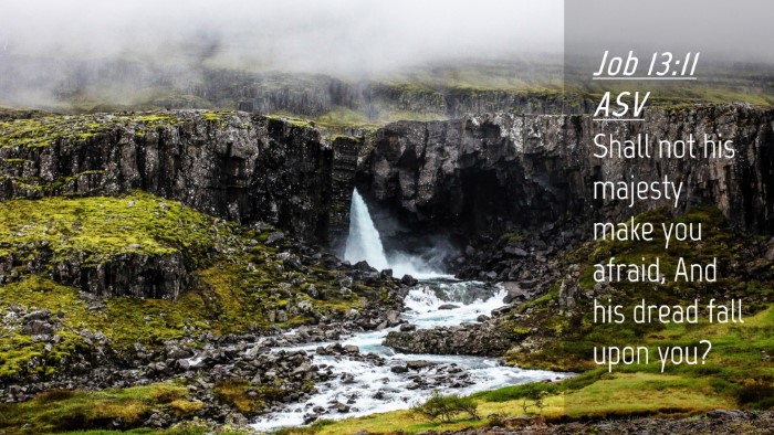 Picture 04 - Job 13:11 ASV Desktop Wallpaper - Shall not his majesty make you afraid, And his - Desktop Bible Verse Wallpaper