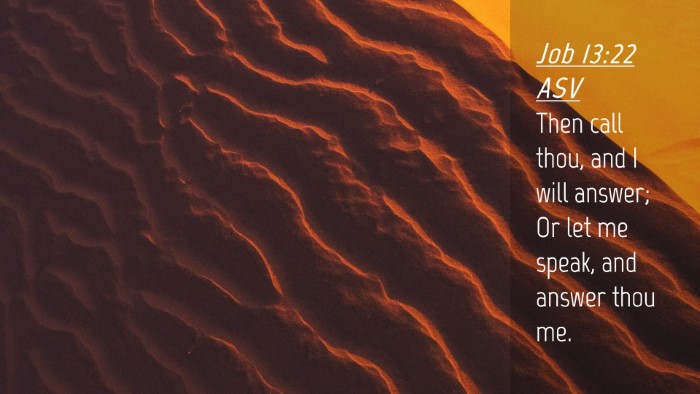 Picture 04 - Job 13:22 ASV Desktop Wallpaper - Then call thou, and I will answer; Or let me - Desktop Bible Verse Wallpaper