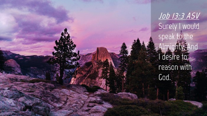 Picture 04 - Job 13:3 ASV Desktop Wallpaper - Surely I would speak to the Almighty, And I - Desktop Bible Verse Wallpaper