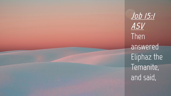 Picture 04 - Job 15:1 ASV Desktop Wallpaper - Then answered Eliphaz the Temanite, and - Desktop Bible Verse Wallpaper