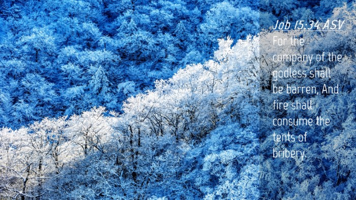 Picture 04 - Job 15:34 ASV Desktop Wallpaper - For the company of the godless shall be barren, - Desktop Bible Verse Wallpaper